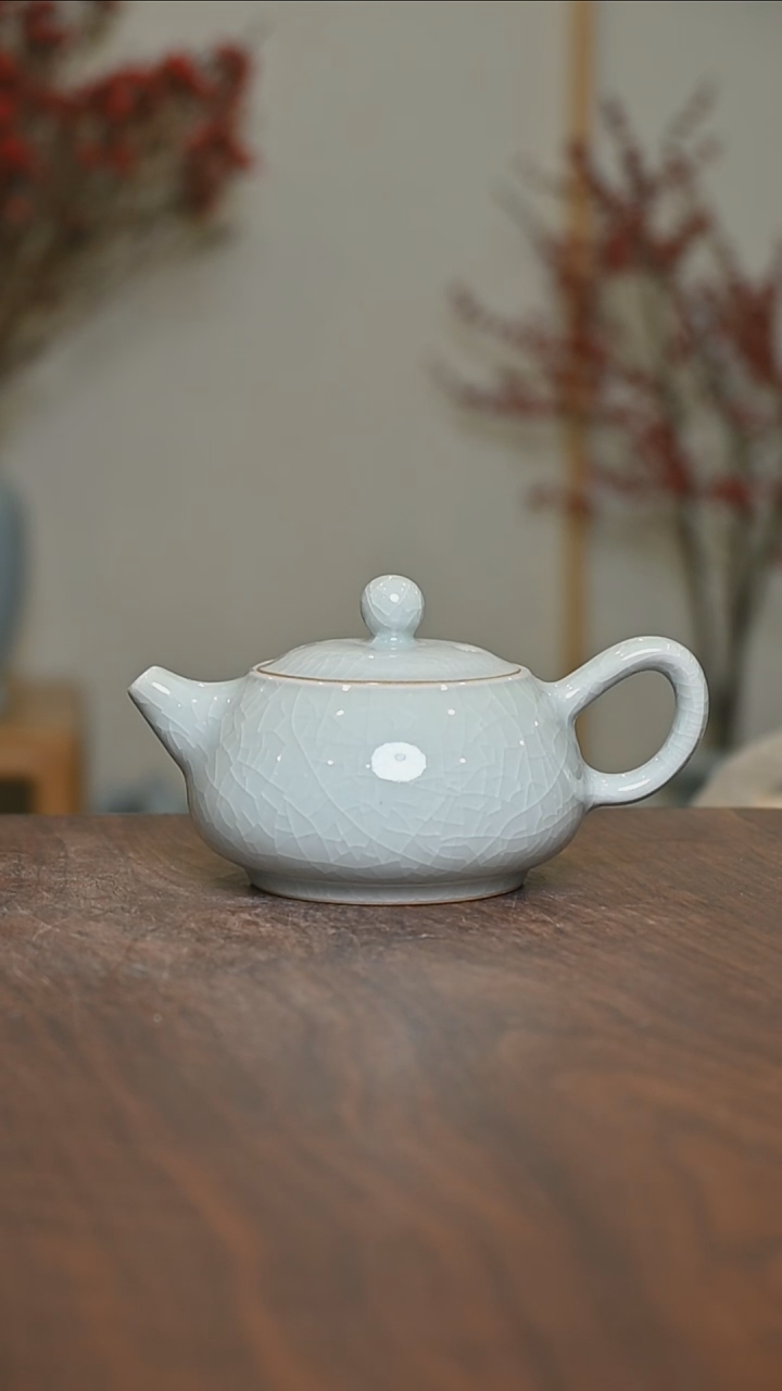 【闪购商品】其他石瓢壶 月白釉 朱家款