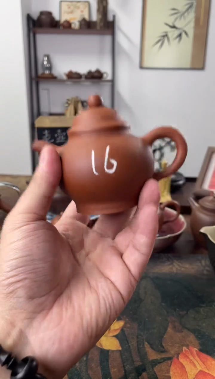 茶壶紫砂90年代老壶工糙但泥好朱泥小品16