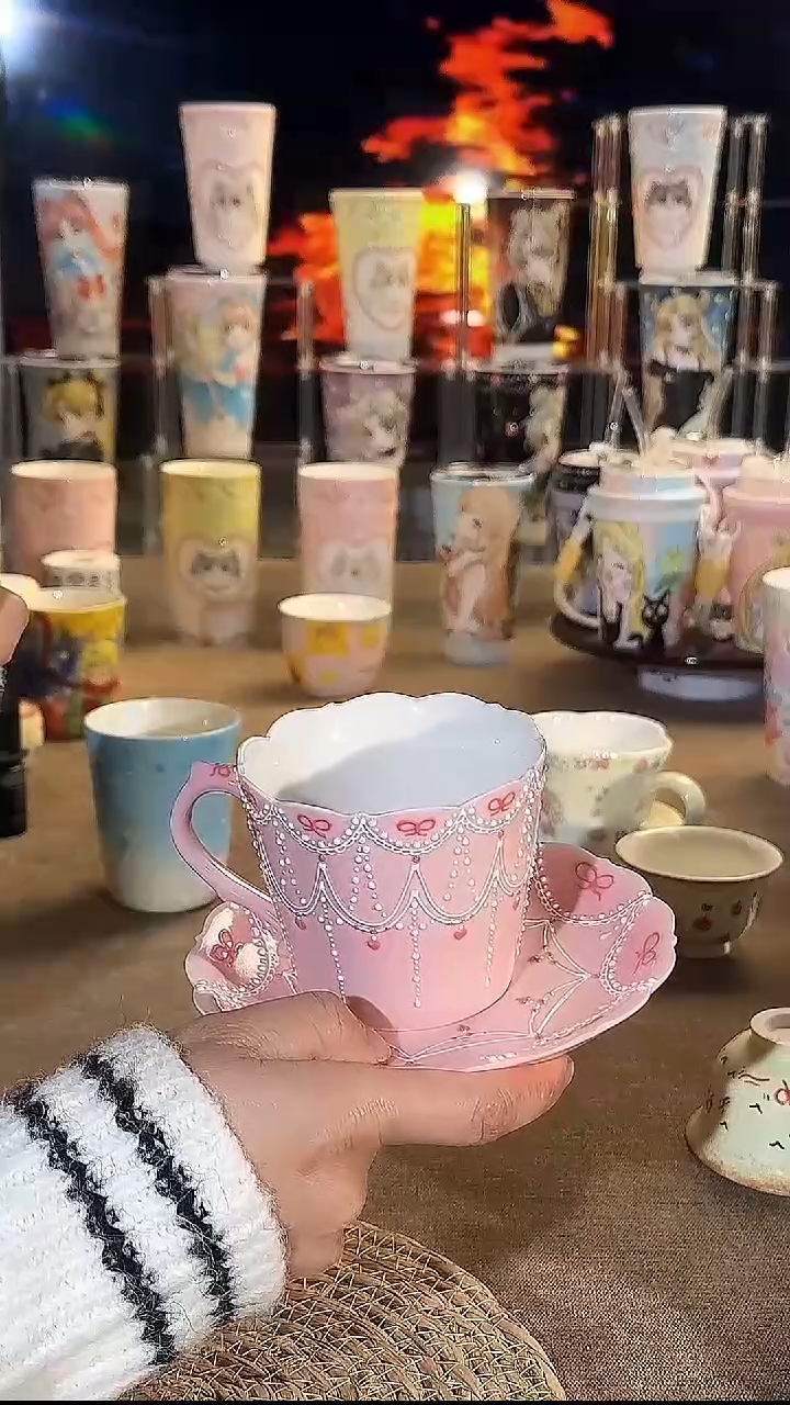 摆件陶景德镇陶瓷手工手绘