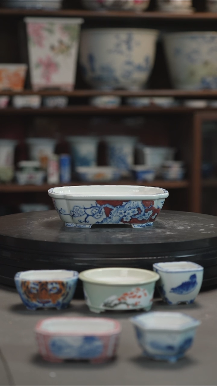 福利釉下青花手绘盆?****?福利釉下青花手绘盆 ?*?