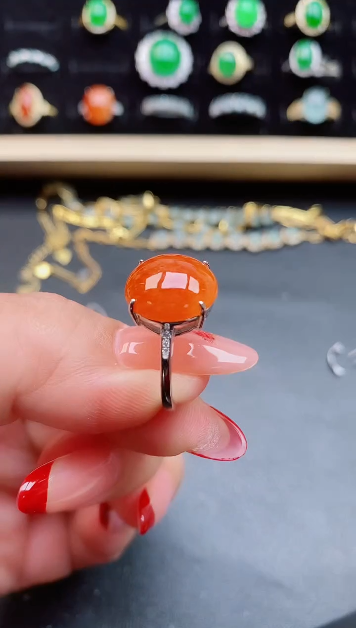 【闪购商品】翡翠戒指银S925镶嵌12112