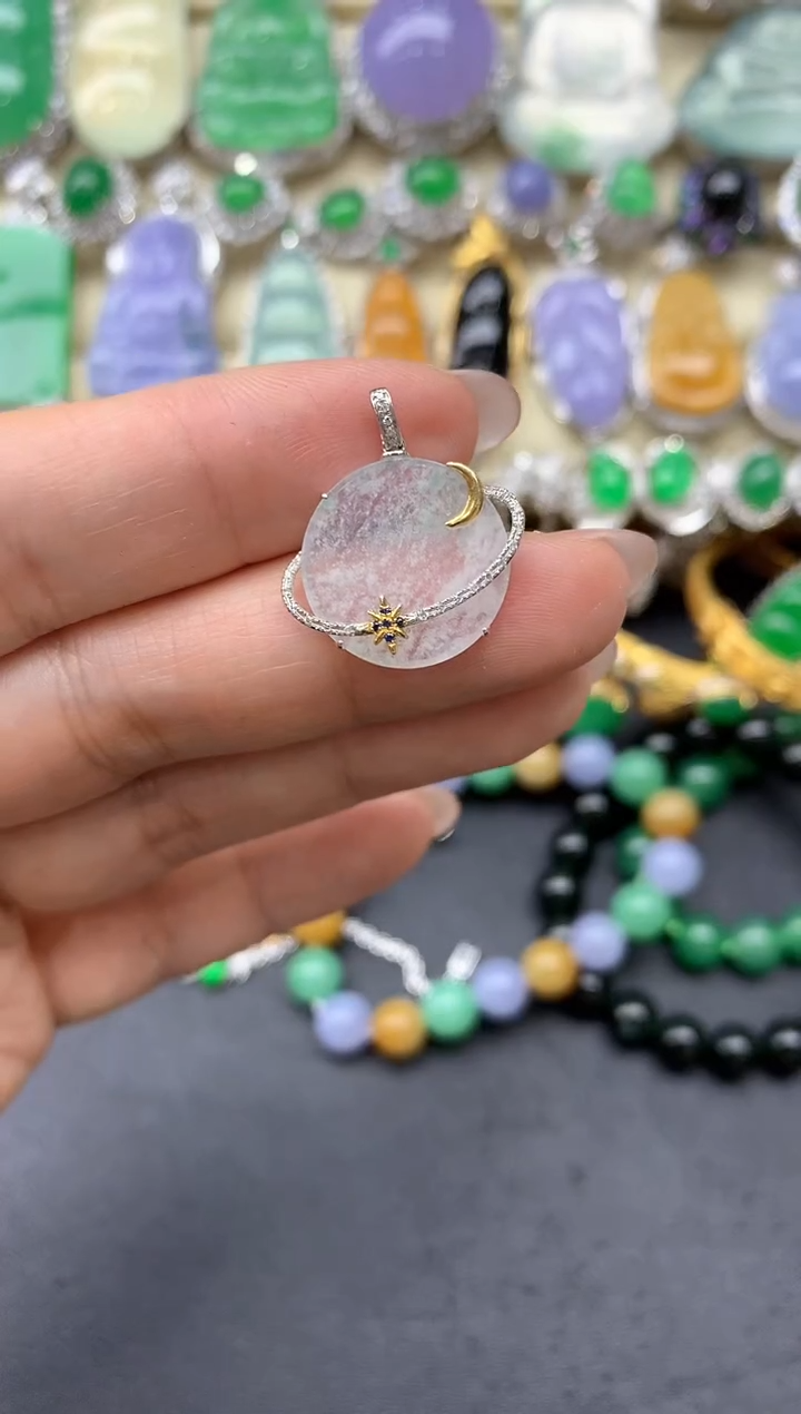 【闪购商品】翡翠颈饰18K金镶嵌268-中国好珍宝