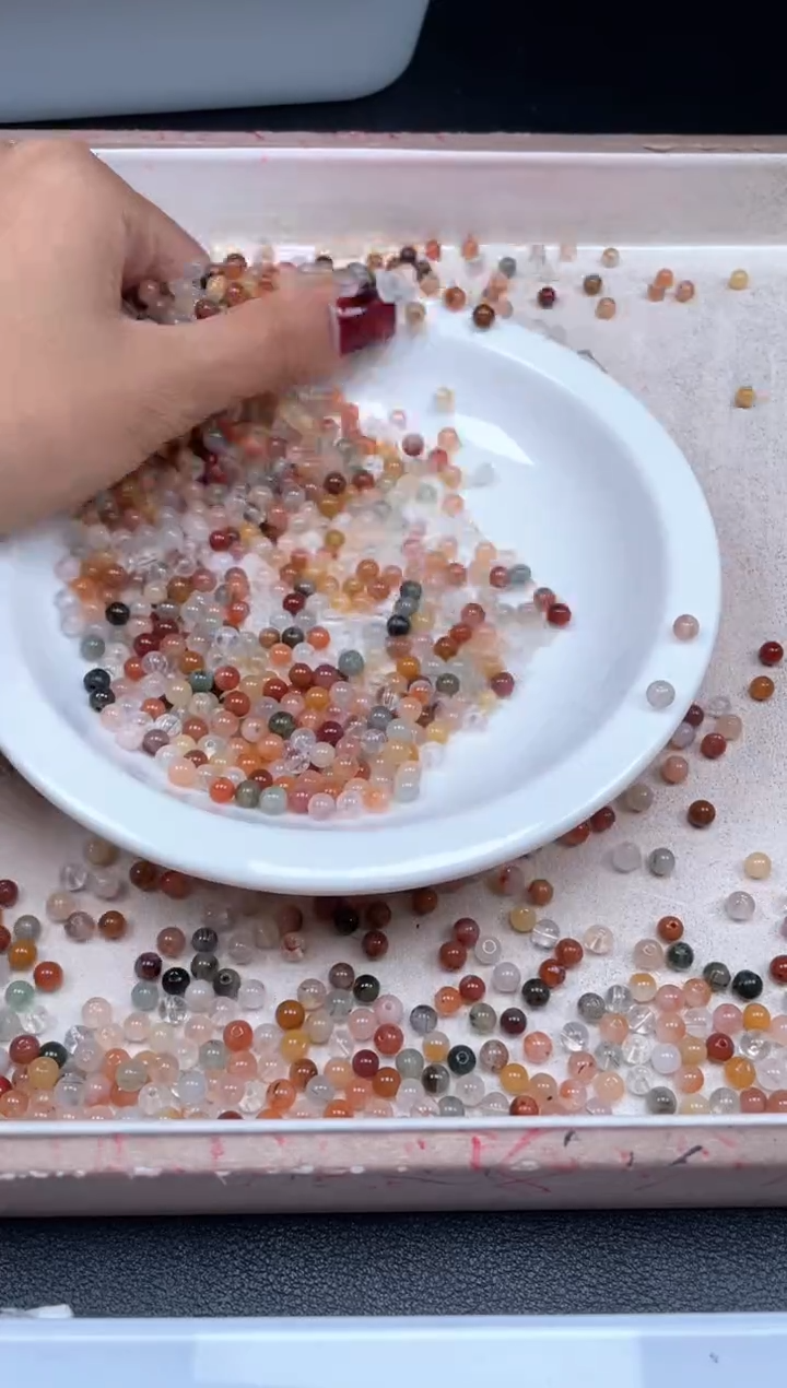 【闪购商品】水晶颈饰未镶嵌w1598彩兔毛4mm*40