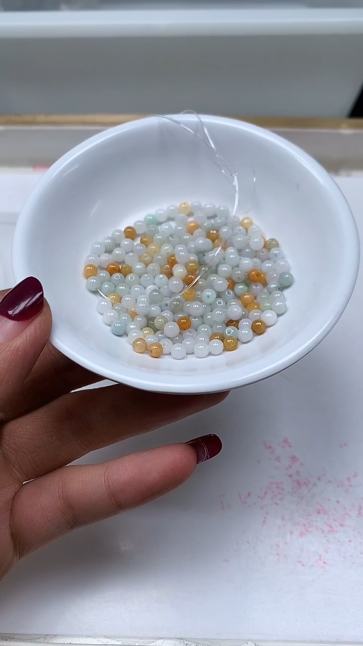 未镶嵌翡翠手饰M918 翡翠4mm50个9元
