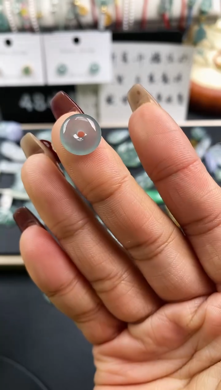 【闪购商品】翡翠裸石99平安扣~默认裸石发货