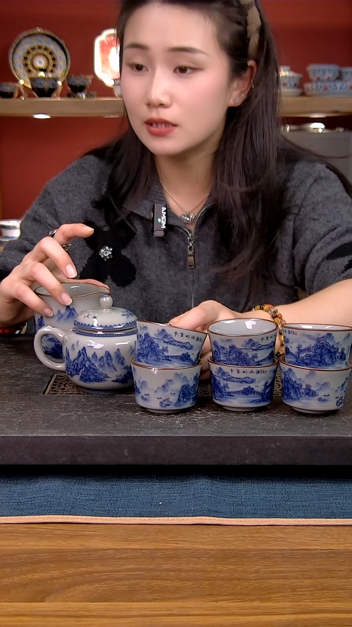 简装家用款8件套 老陶泥开片纹陶瓷茶具