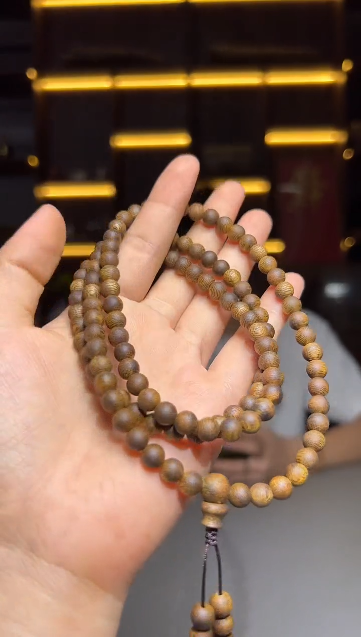 沉香碎屑沉香817号张勺子06圆珠多圈配碎屑香粉多样性发一12