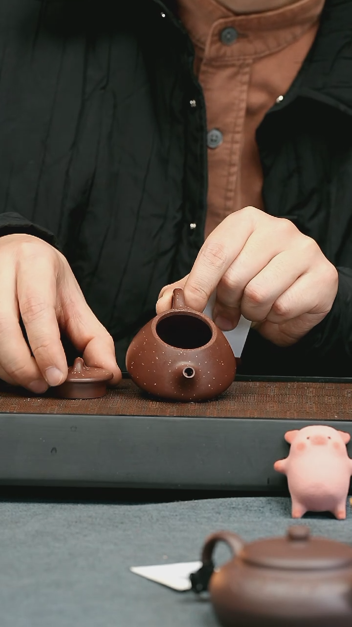 【闪购商品】紫砂茶壶五堂 椭圆石瓢