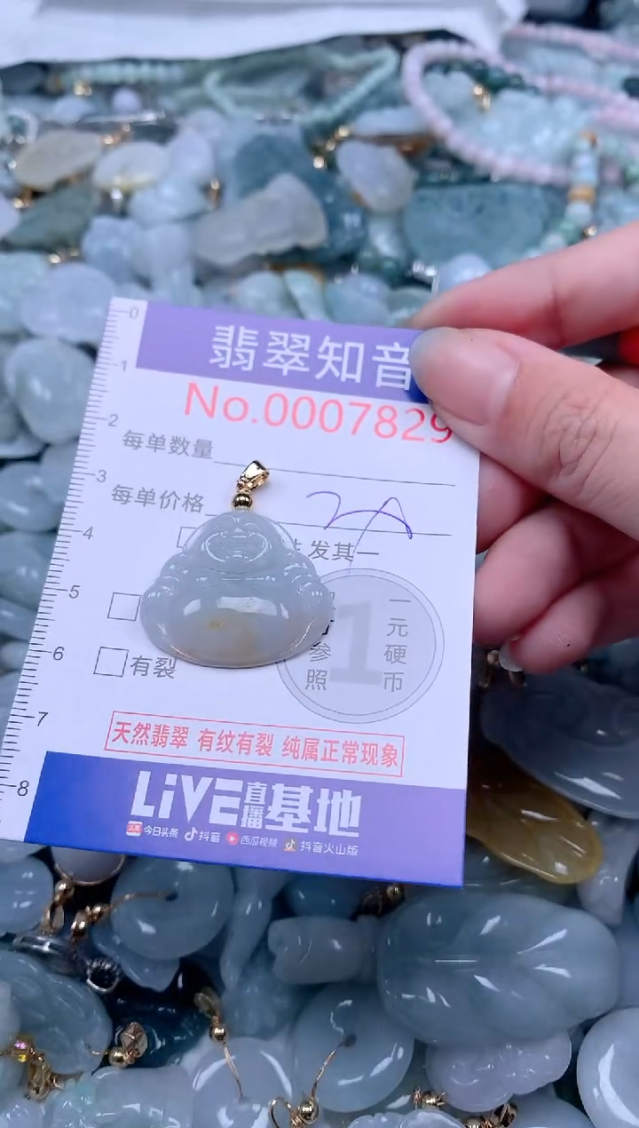 翡翠未镶嵌吊坠(不含链)7829