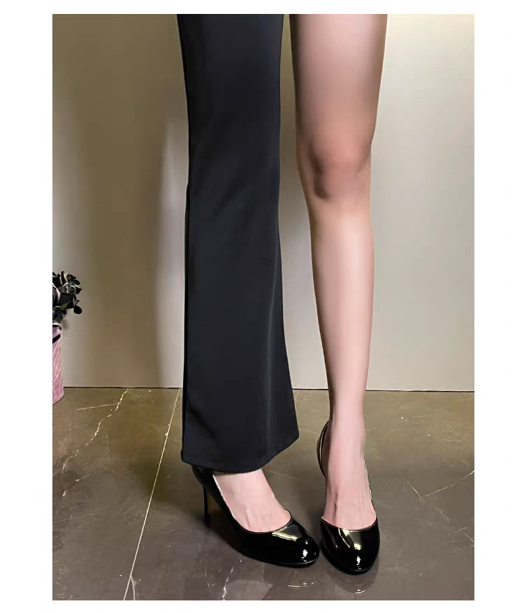 通勤不累脚高跟鞋女秋2025新款百搭漆皮圆头浅口细跟单鞋时尚