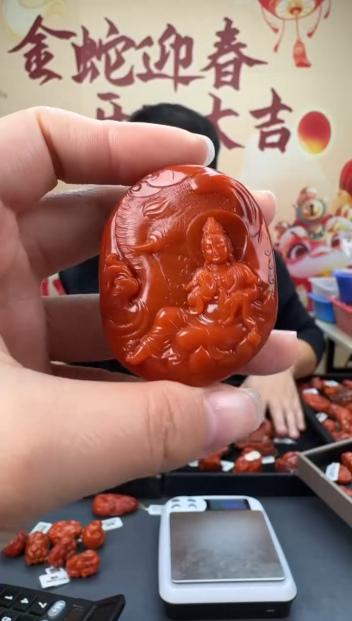 【闪购商品】南红玛瑙雕刻未镶嵌108ZB0213产品一个