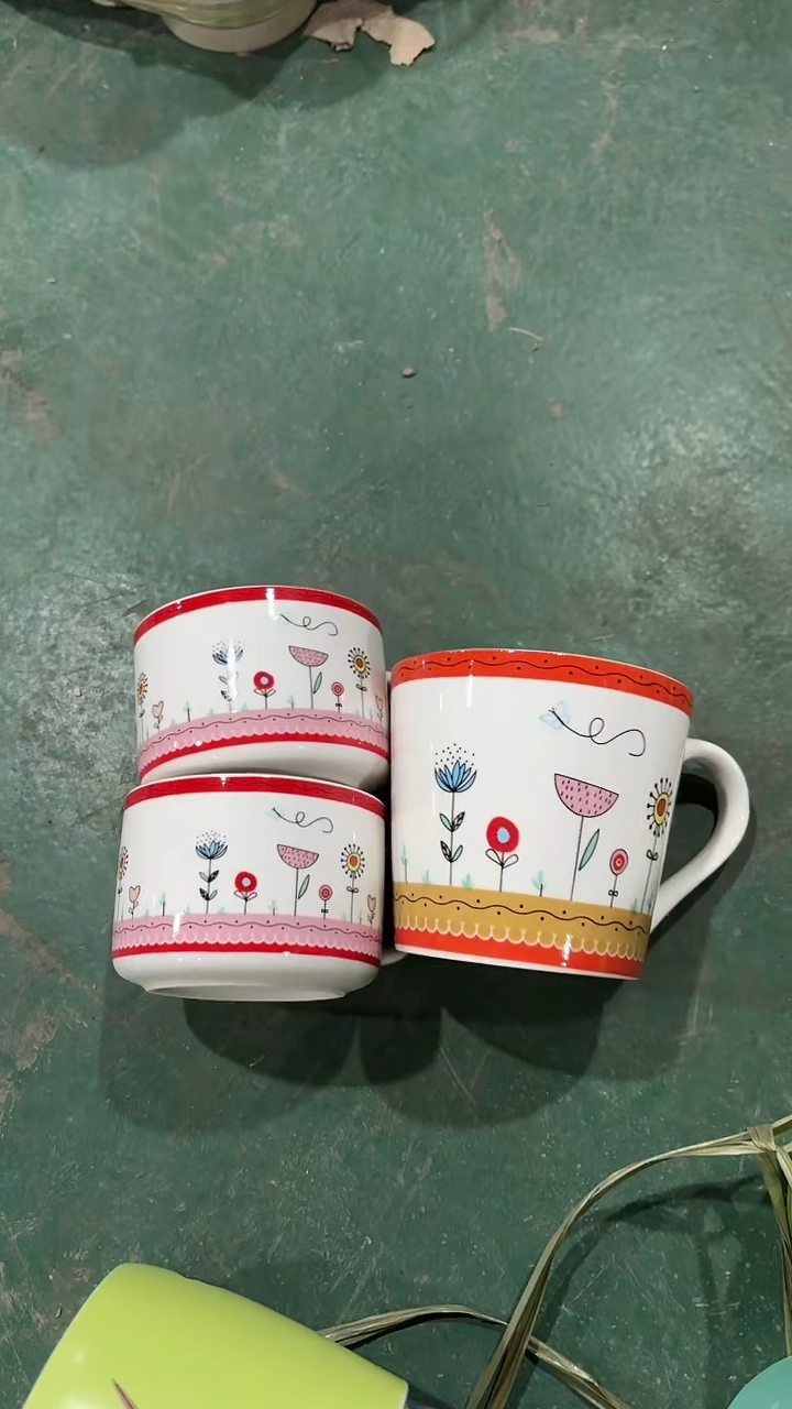 【闪购商品】家湖高温陶瓷杯 微瑕图案颜色随机