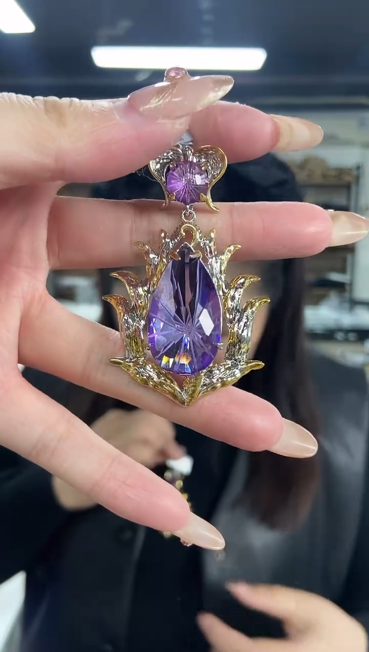 【闪购商品】水晶吊坠未镶嵌多样性发其一颜色微差