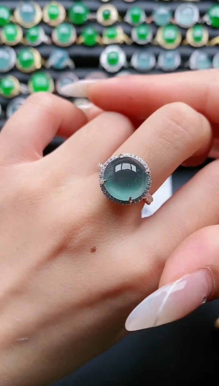 【闪购商品】翡翠戒指银S925镶嵌11111111