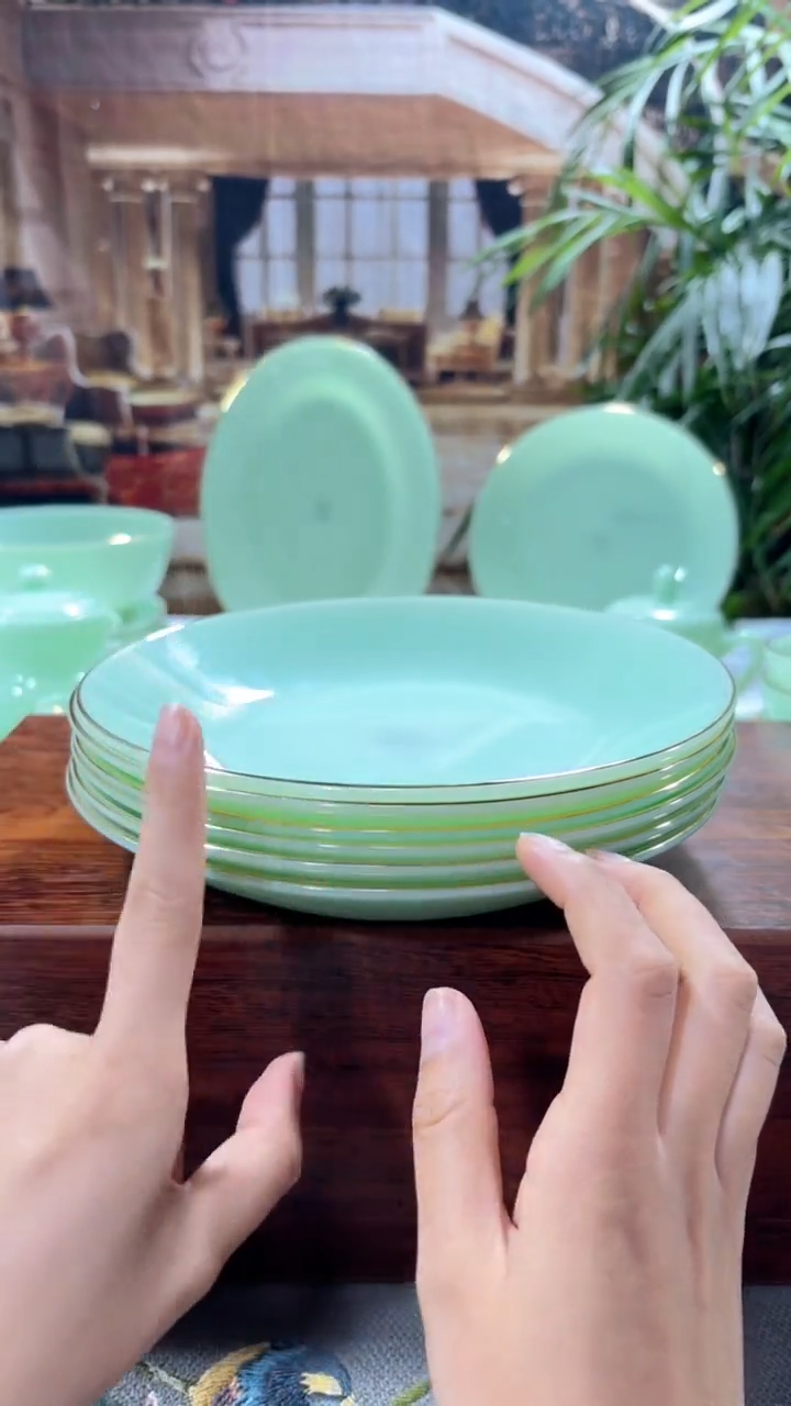 【闪购商品】...8英寸深盘6个  玉瓷【贝美】