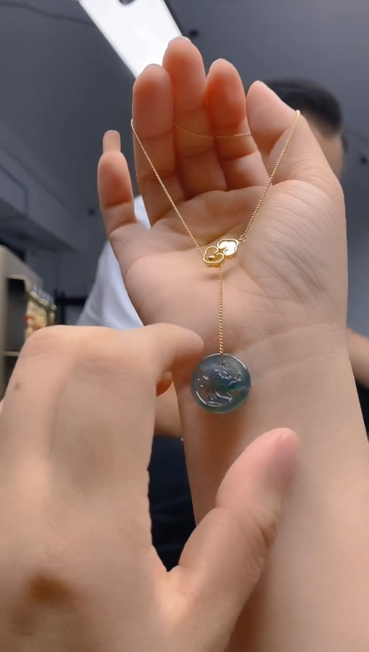 【闪购商品】翡翠耳饰合金321翡翠锁骨链