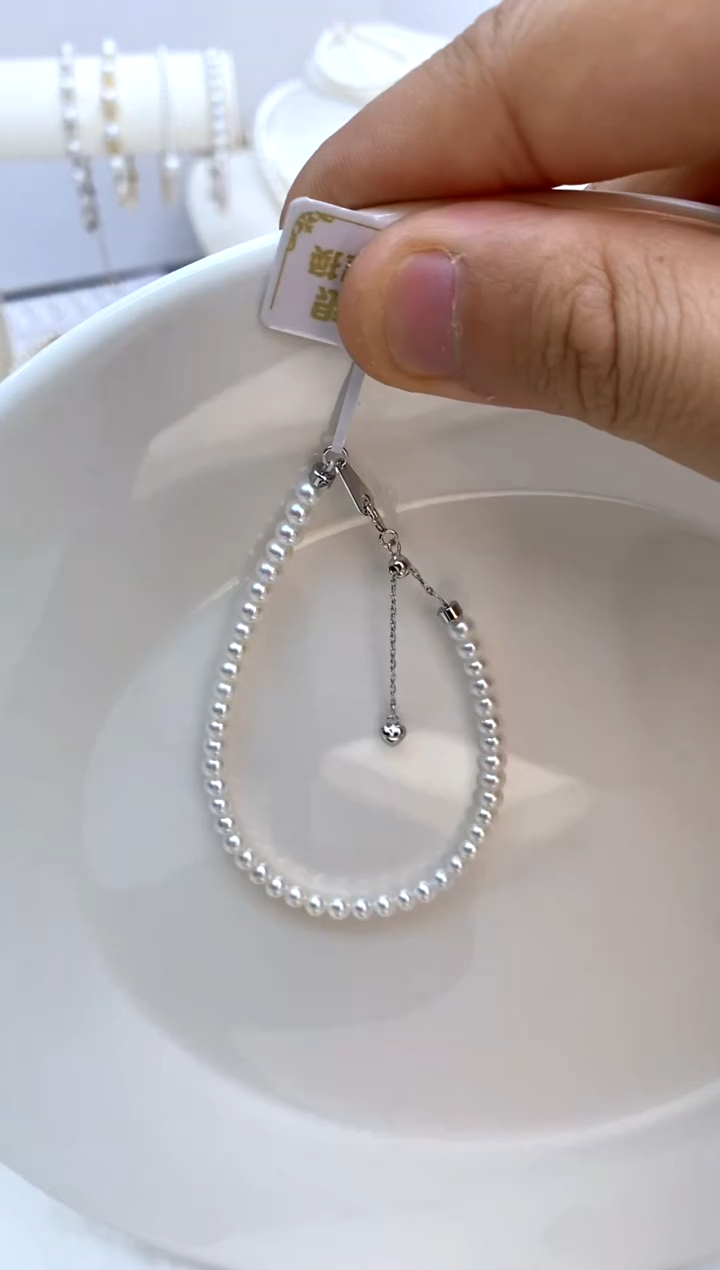 淡水珍珠手链银S925镶嵌4
