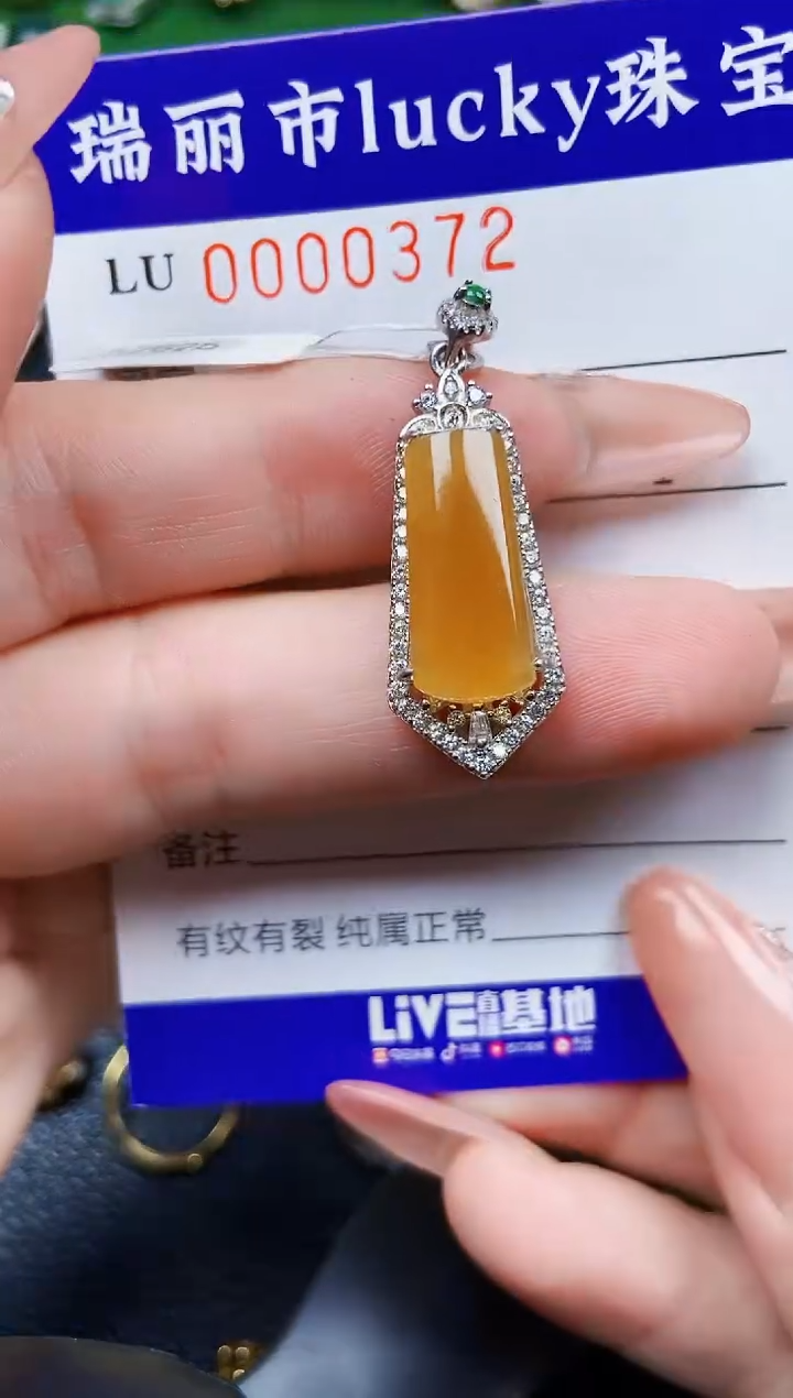 【闪购商品】翡翠颈饰银S925镶嵌0372
