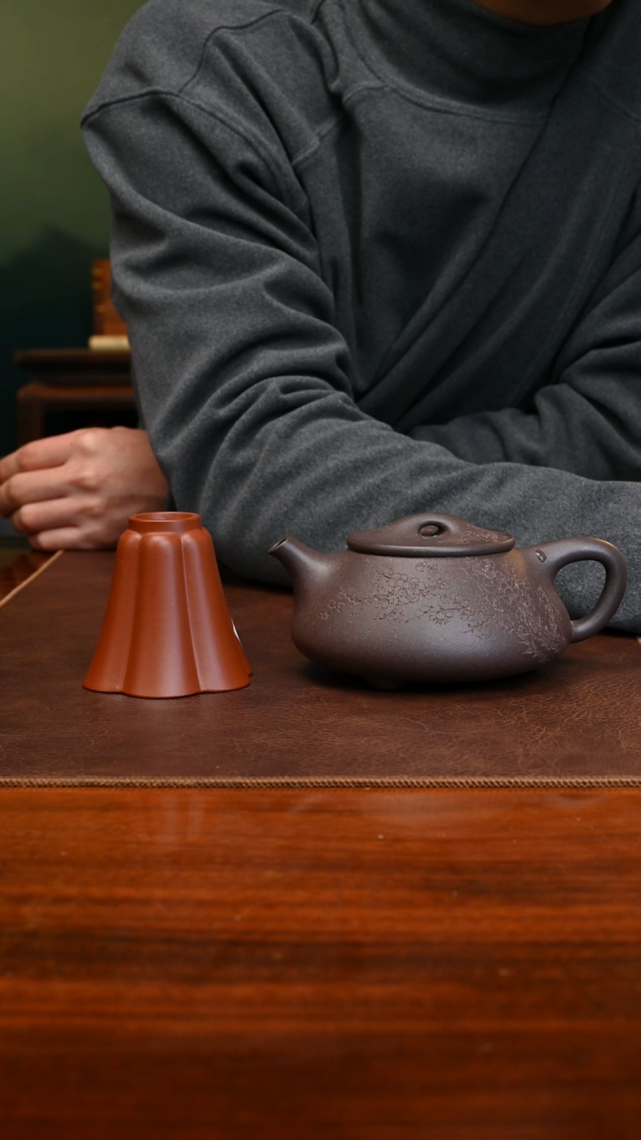 【闪购商品】紫砂茶壶天青泥光明石瓢260cc
