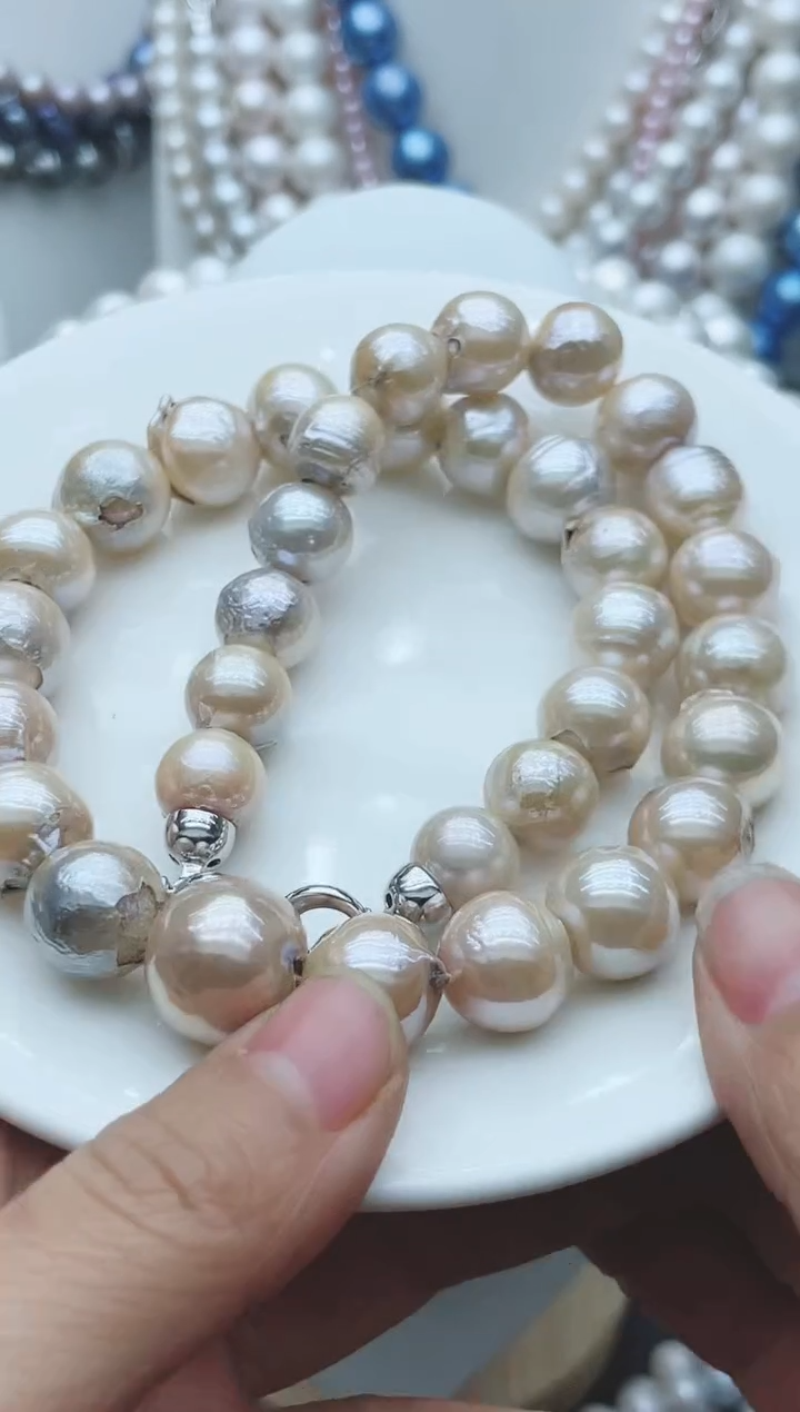 【闪购商品】淡水珍珠颈饰钛钢1