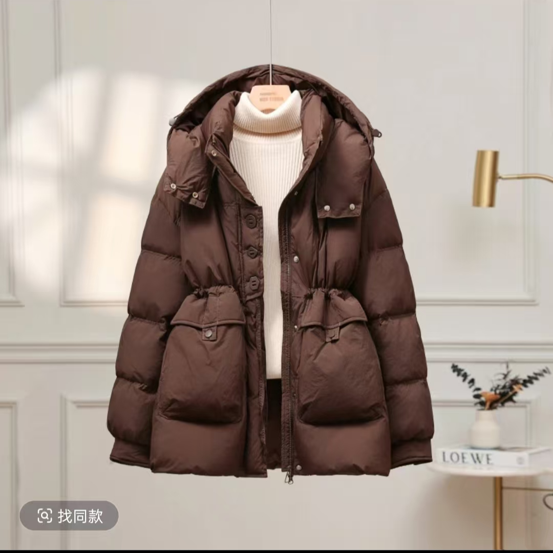 337显瘦小个子收腰羽绒服冬季2025新款韩版时尚鸭绒保暖外套潮款