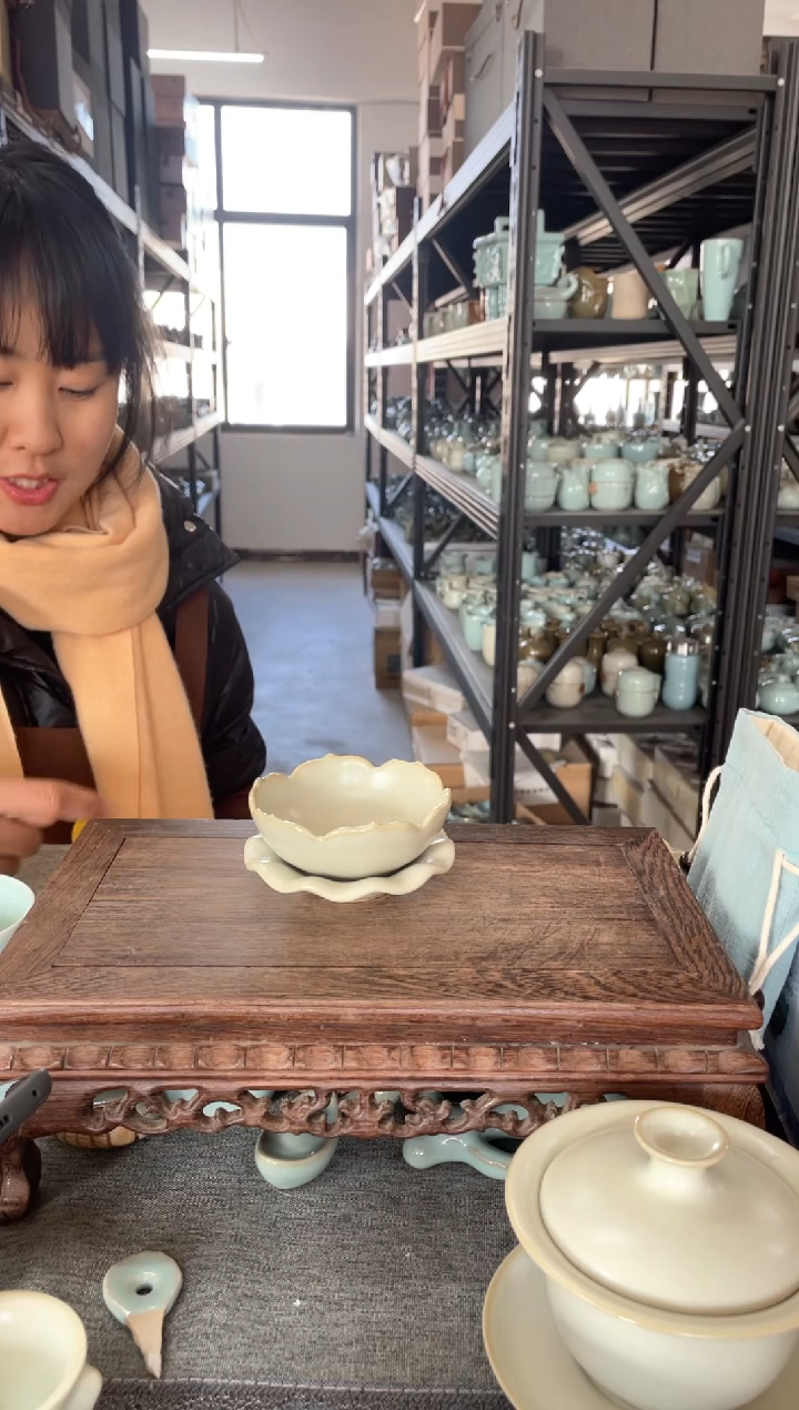 【闪购商品】其他微瑕月白莲花茶漏。。。