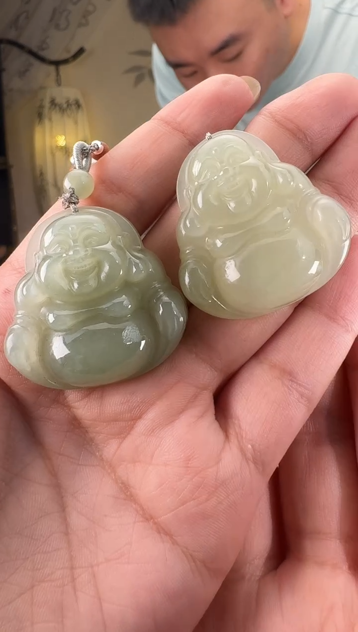 和田玉未镶嵌颈饰35晴水佛公 多样性发其一