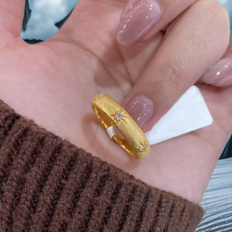 （七夕专属）中古拉丝布契拉提工艺星芒戒指