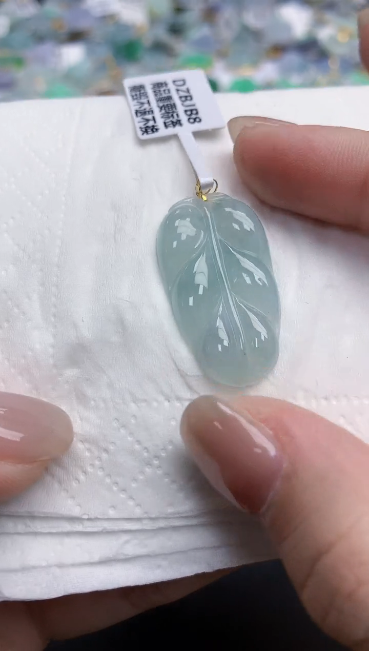 【闪购商品】翡翠颈饰18K金镶嵌天然缅甸翡翠A货