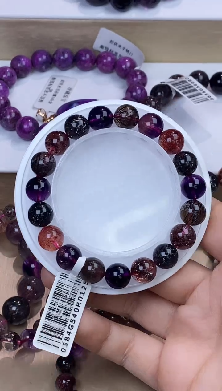 【闪购商品】水晶手链未镶嵌黑加仑超七单圈10m+