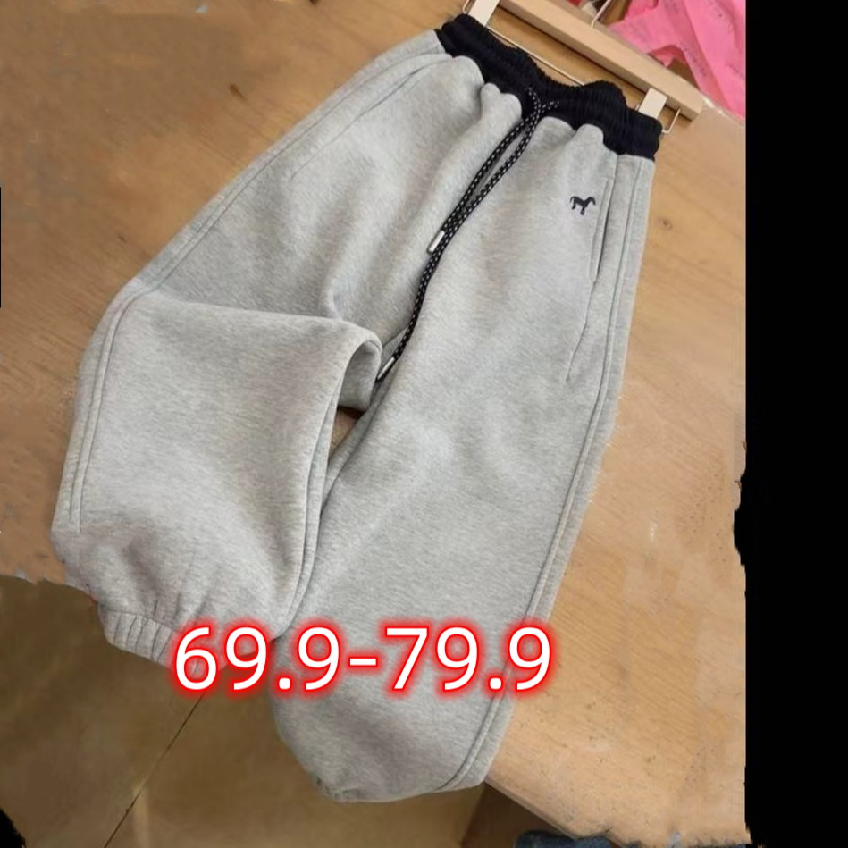 儿童卫裤2025新款中大童韩版加绒卫裤冬装新款