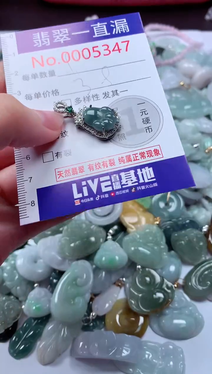 翡翠未镶嵌吊坠(不含链)5347