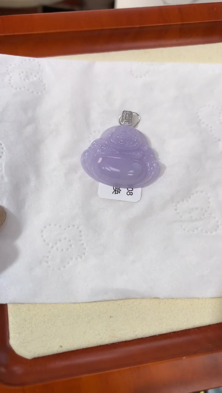 【闪购商品】翡翠颈饰18K金镶嵌天然缅甸a货翡翠