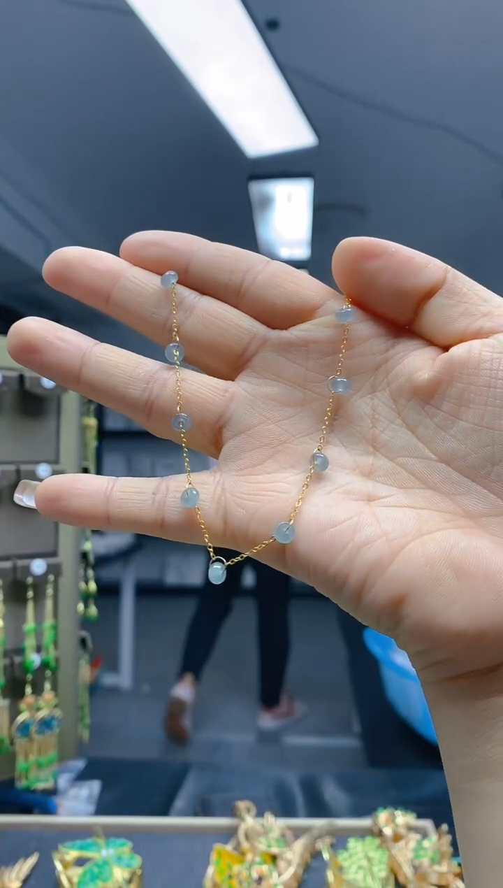 【闪购商品】翡翠耳饰合金0327翡翠手链