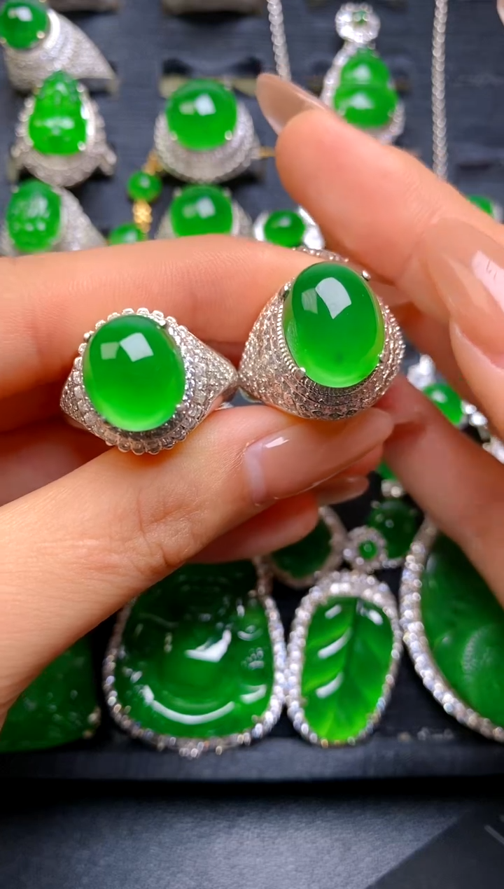 【闪购商品】翡翠戒指未镶嵌蛋面