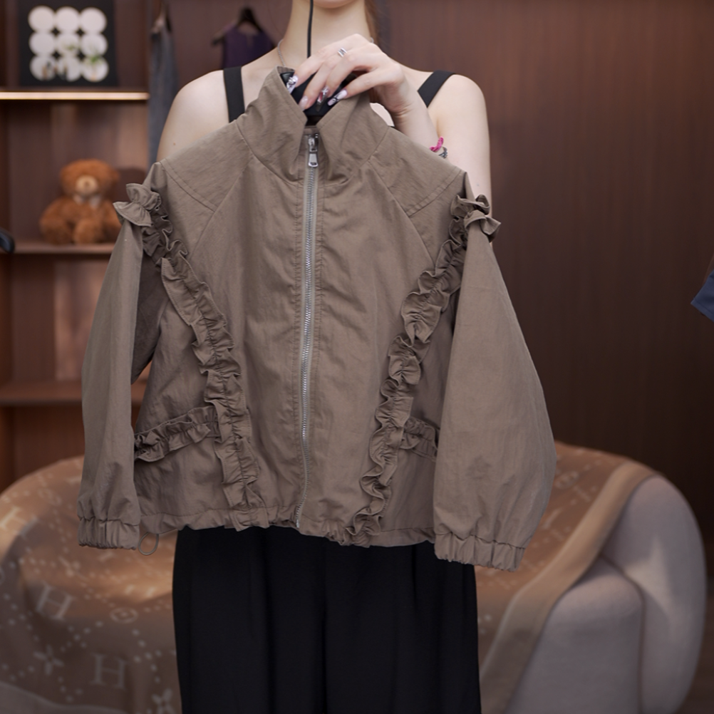 【有木】秋季新品女童冲锋衣设计款休闲复古拉链百搭外套