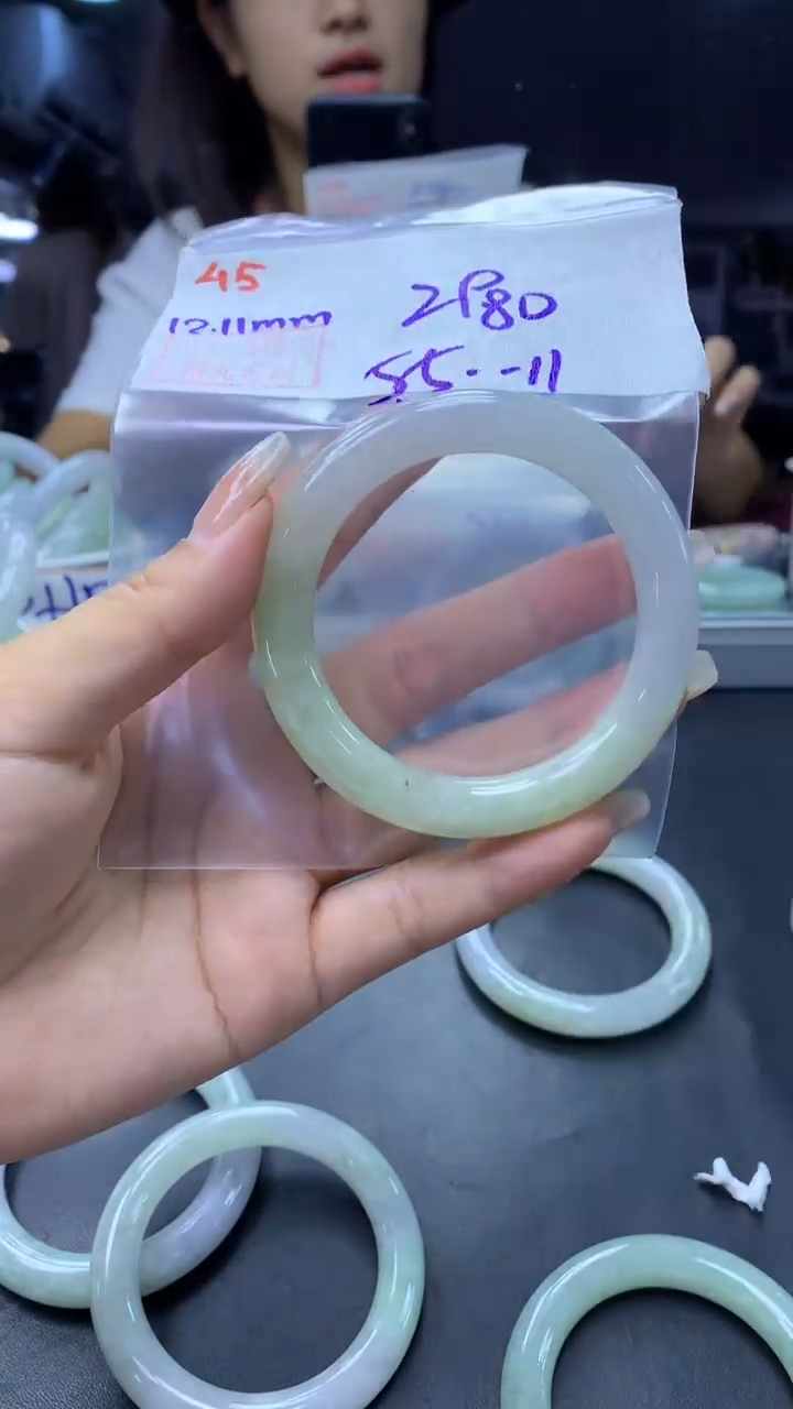 未镶嵌定制翡翠45手镯55+2980元+拍一发一