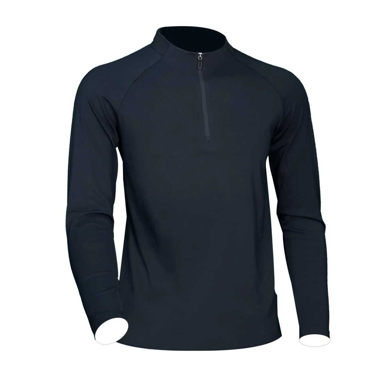 K-L-S加绒衫男士卫衣圆领长袖拉链打底常规秋冬速干