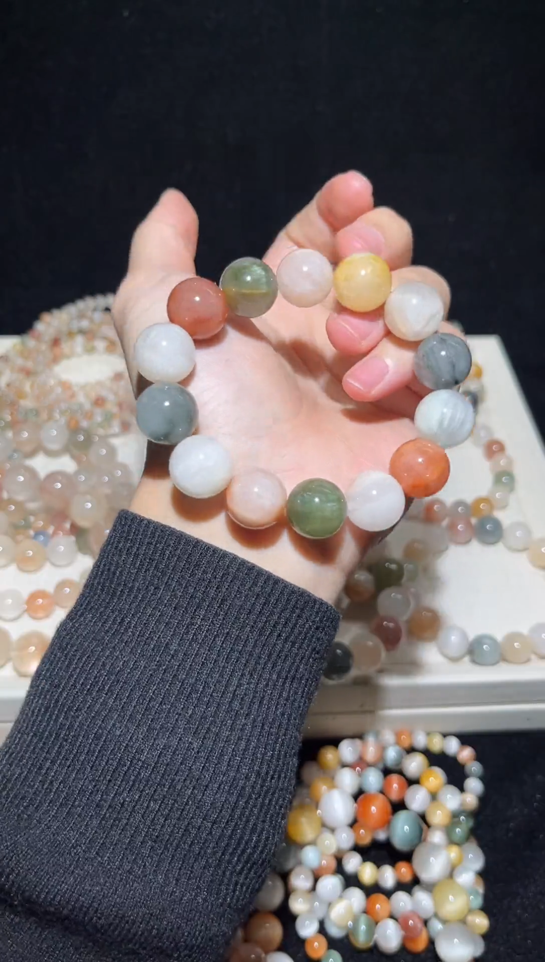 未镶嵌手串水晶8彩兔毛出厂价默认微瑕14+