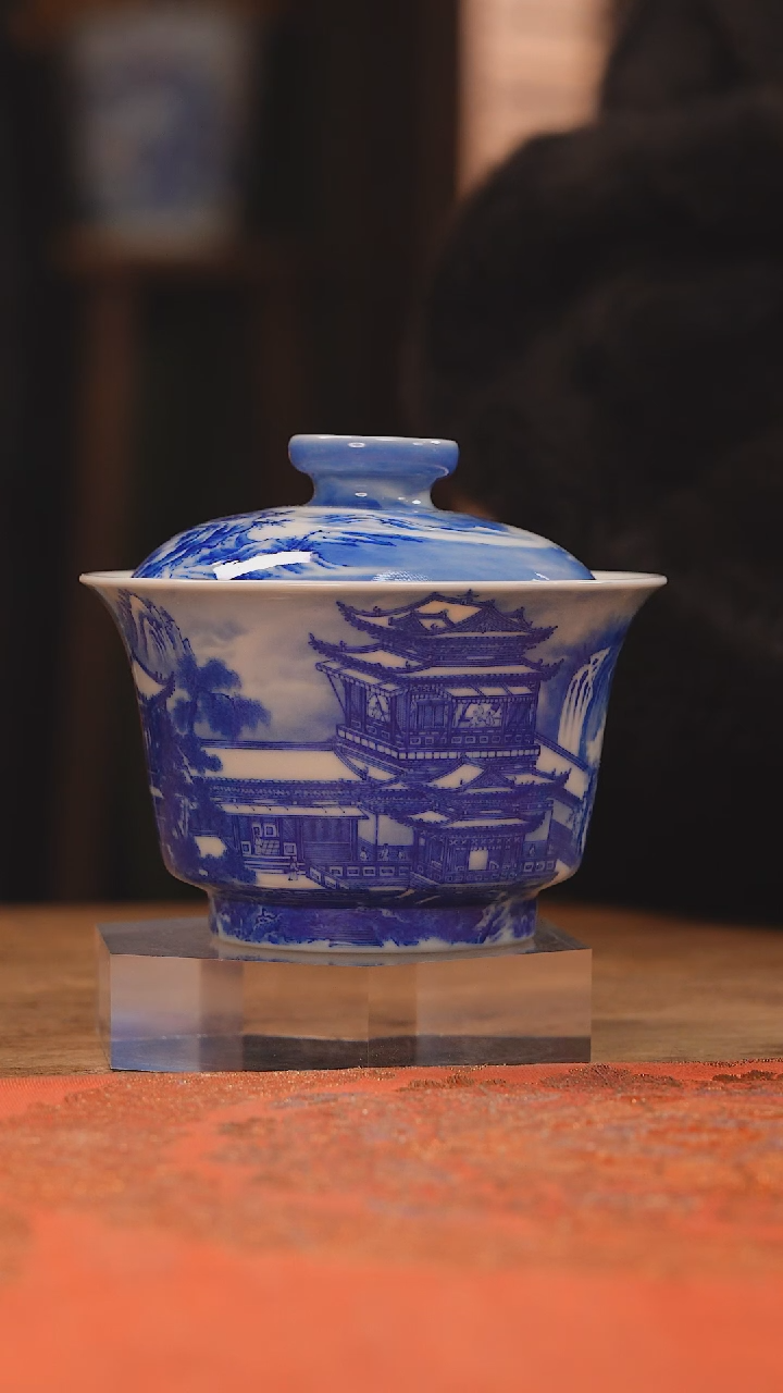 【闪购商品】杯恒垣山房 黄鹤楼宽山盖碗