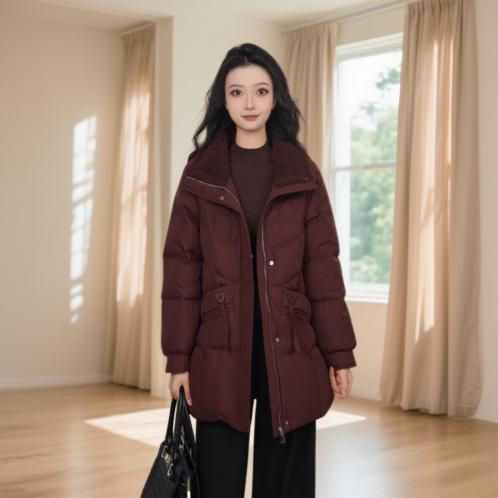 Gowani/乔万尼女冬季新款收腰设计保暖短款EZ4T207