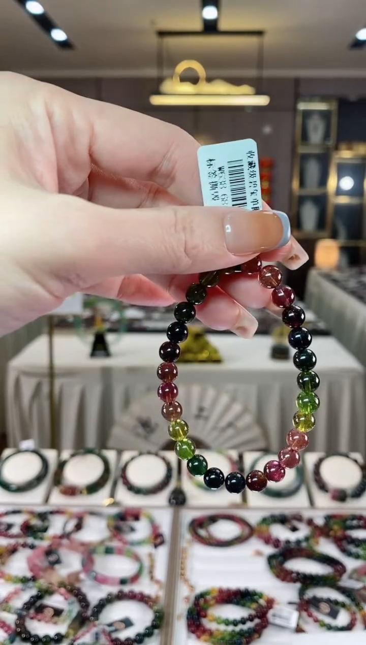 【闪购商品】碧玺单圈手串6mm+未镶嵌一物一证dan