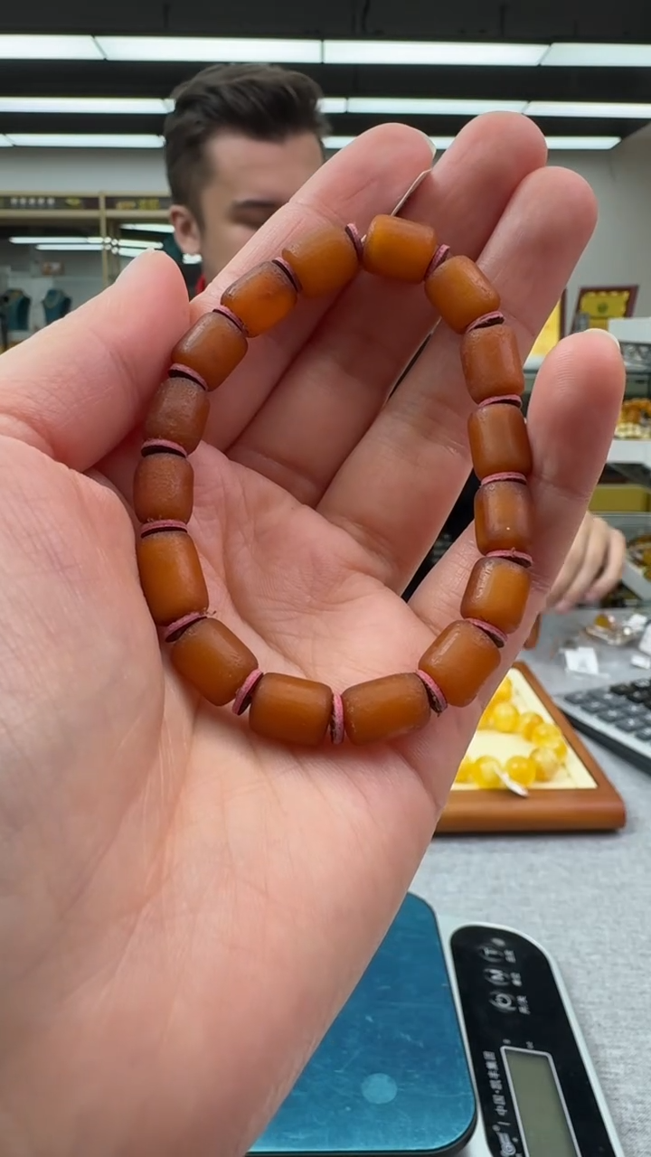 【闪购商品】琥珀手链未镶嵌489秒拍号