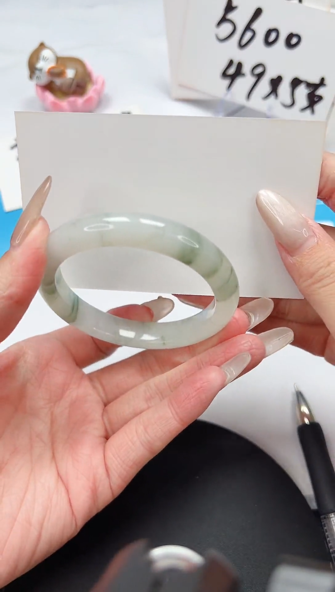 【闪购商品】石英质玉手镯未镶嵌A203-52.2