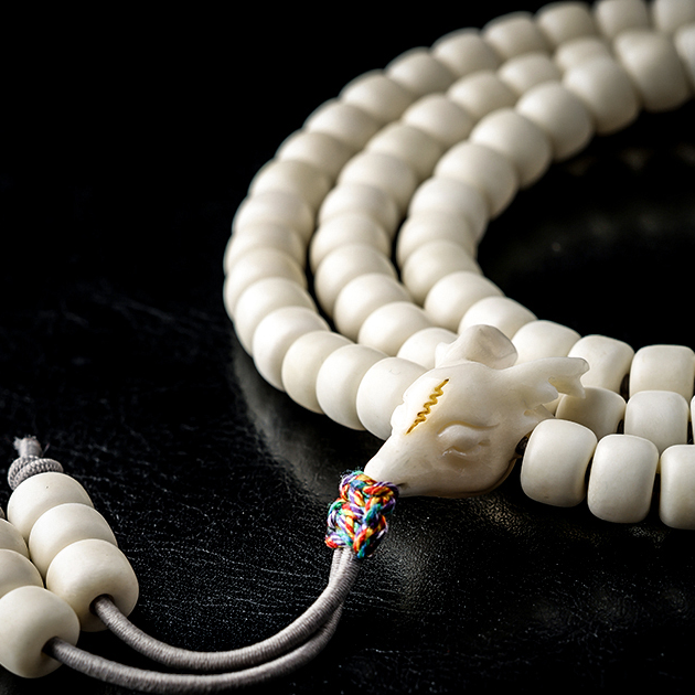 全品 10老型108小鹿三通鹿角手串  质地细腻 高密高度