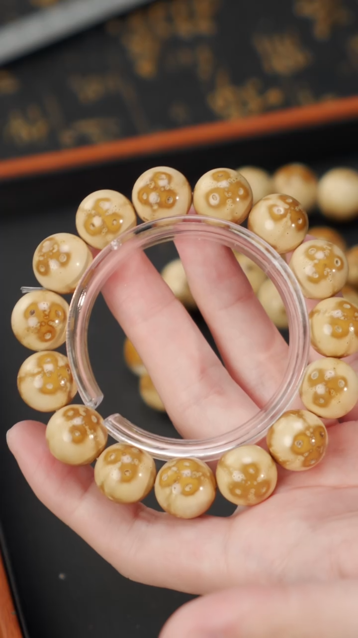 紫金鼠手串熊猫光珠大尺寸15