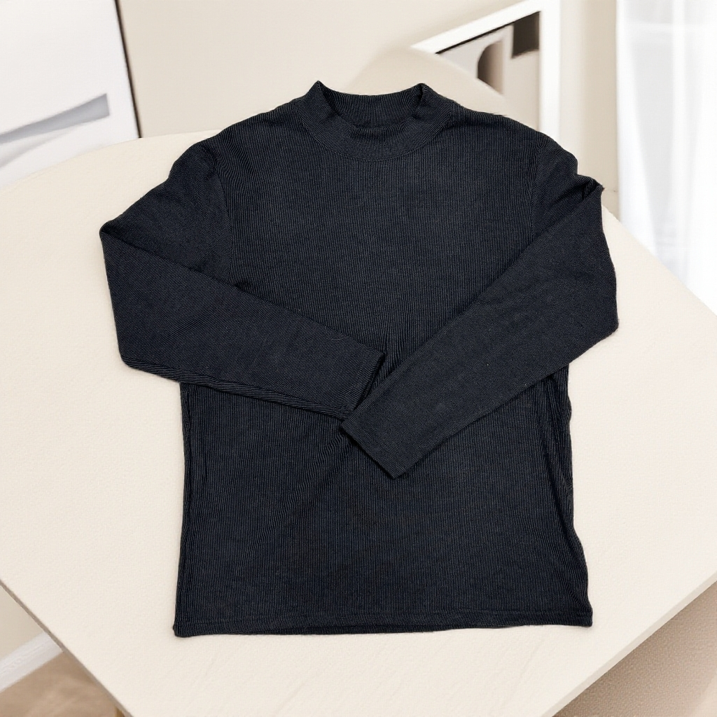 山之峰2025新款莱赛尔天丝高领大码大版男女同款打底1027