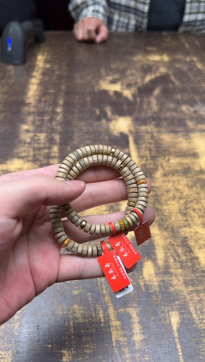沉香手串沉香配925银