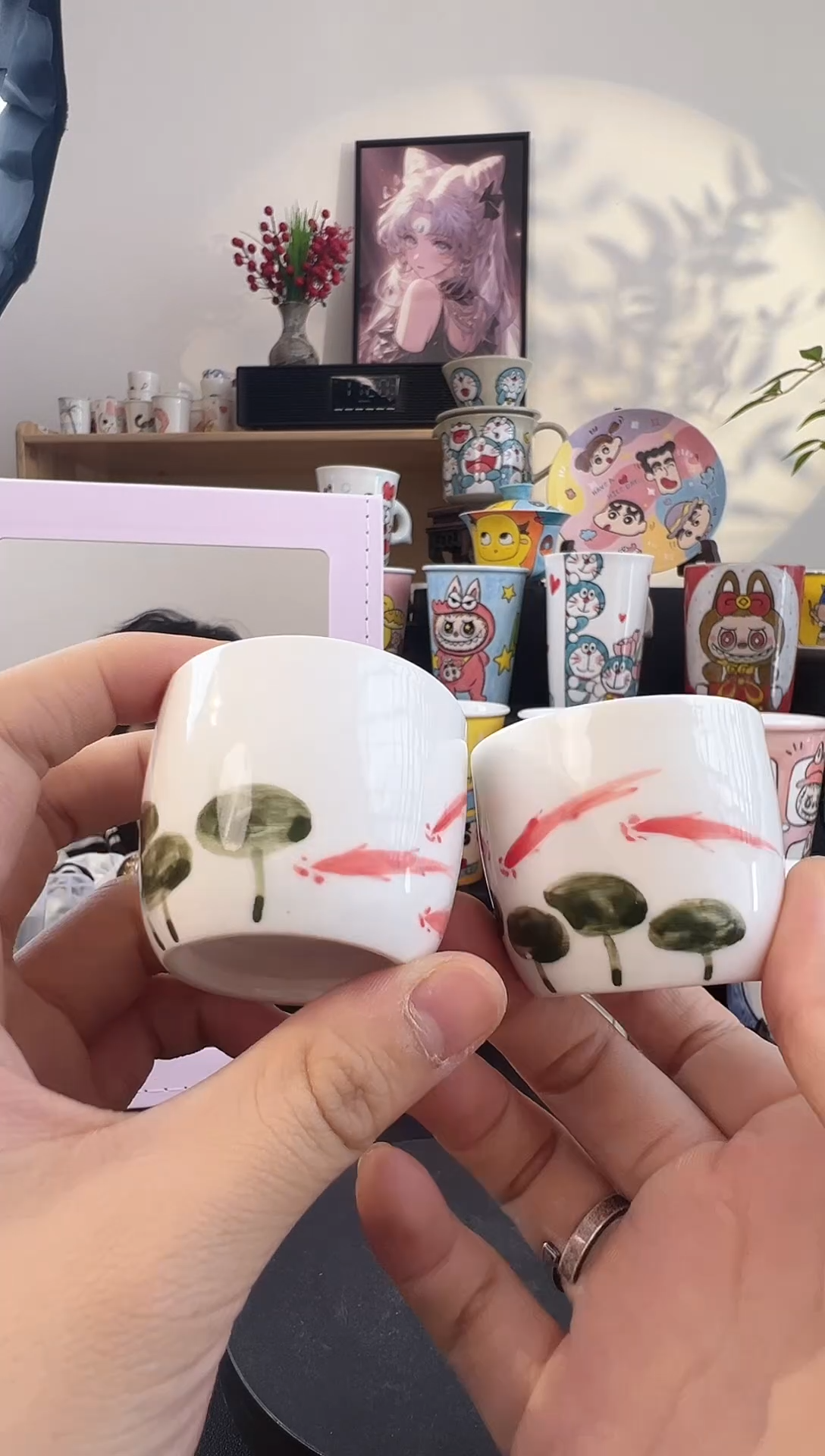 【闪购商品】摆件手工手绘陶瓷小杯杯