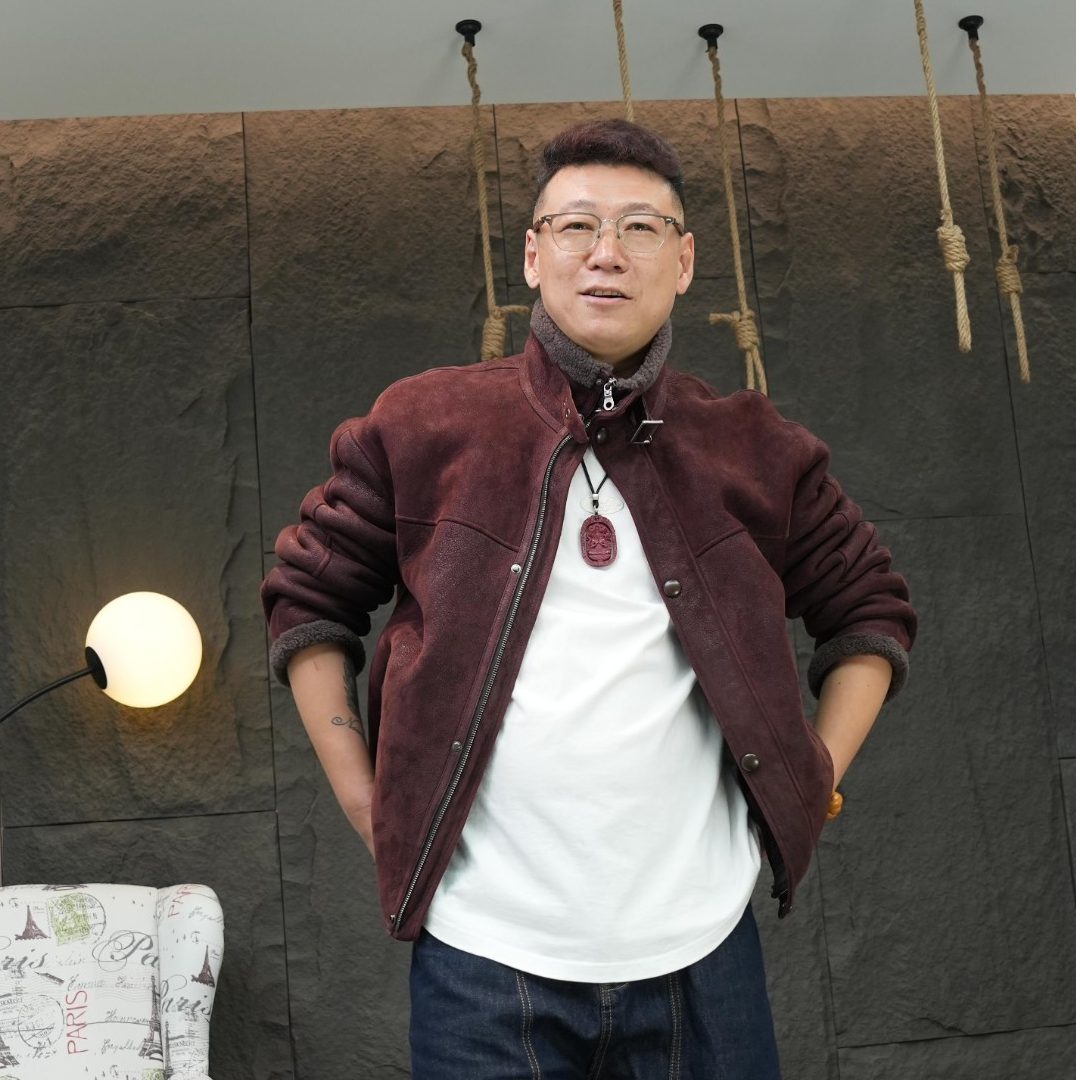 醇植浆染878-71成衣轻水洗微复古轻时尚原生态男装立翻领皮毛一体